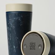 Personalisable 8oz Circular & Co. Reusable Coffee Cup Made From Recycled Fabric in Ecru