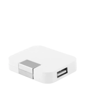 Custom HUB with 4 USB-A Ports in White from Total Merchandise