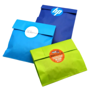 Personalisable Kraft Party Bag Filled with Sweets printed with your logo from Total Merchandise
