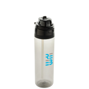 Branded Omni Sip rPET Water Bottle in Black with a design from Total Merchandise