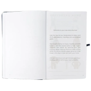 Inside pages of the Work Journal with a design from Total Merchandise
