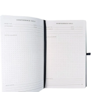 Inside pages of the Work Journal with a design from Total Merchandise
