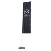 Promotional 4m Double Sided Graphic Wind Dancer Flag Kit in White branded with your company logo