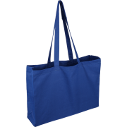 Custom Branded OEKO-TEX® Cotton Shopping Bag in Blue printed with your logo from Total Merchandise