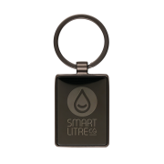 Custom Branded Rectangular Gunmetal Keyring in Gunmetal from Total Merchandise