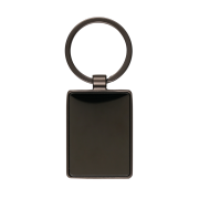Custom Printed Rectangular Gunmetal Keyring in Gunmetal from Total Merchandise