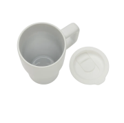 Customised 490ml Ceramic Luxe Quencher Tumbler in White branded from Total Merchandise