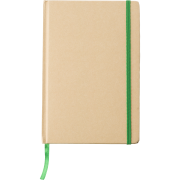 Promotional Recycled Kraft Notebook in Lime branded with your logo from Total Merchandise