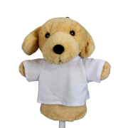 Promotional Labrador Puppet in Yellow/White branded with your company logo from Total Merchandise