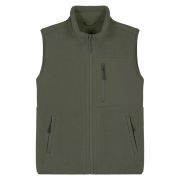 Custom Printed Unisex Stanley Stella Sleveless Sherpa Jacket in Khaki from Total Merchandise