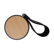 Birds eye view of the 600ml Bottle with Bamboo Lid by Total Merchandise