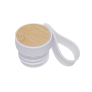 lid of the 600ml Bottle with Bamboo Lid custom engraved by Total Merchandise