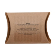 Back view of the Natural Seed Ball Pillow Pack with description on the back label