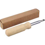 Customisable Rubberwood Screwdriver Set in Brown branded with your logo from Total Merchandise