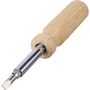 Personalised Rubberwood Screwdriver Set in Brown branded with your logo from Total Merchandise