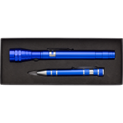 Customisable Torch and Screwdriver Set in Cobalt Blue branded with your logo from Total Merchandise