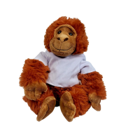 Customisable Orangutan Teddy in Orange/White printed with your logo from Total Merchandise