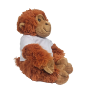 Personalised Orangutan Teddy in Orange/White printed with your logo from Total Merchandise