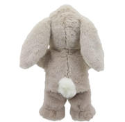 Personalised Rabbit Puppet in Grey printed with your company logo from Total Merchandise