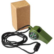Branded Whistle with Compass & Thermometer in Black branded with your logo from Total Merchandise