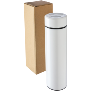 The packaging of the Double Walled Flask with Tea Strainer from Total Merchandise
