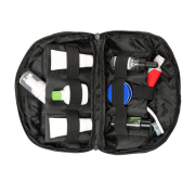 Logo Printed Hilton Essentials Toiletry Bag in Black branded with your logo from Total Merchandise