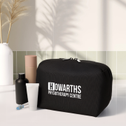 Promotional Hilton Essentials Toiletry Bag in Black branded with your logo from Total Merchandise