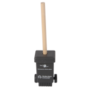 The Recycled Wheelie Bin Pencil Sharpener in use with a design from Total Merchandise