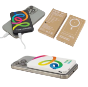 Personalisable 5000mAh MagSafe Slim Power Banks printed with your logo from Total Merchandise