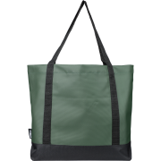Personalisable rPET Polyester Tote Bag in Green printed with your logo from Total Merchandise