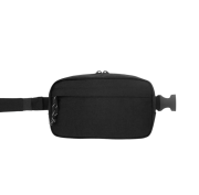 Logo Branded Mykonos Waist Bag in Black printed with your company logo from Total Merchandise
