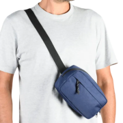 Personalisable Mykonos Waist Bag in Blue printed with your company logo from Total Merchandise