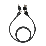 Custom NOVA 100W 4-in-1 Fast Charge Cable in Black from Total Merchandise
