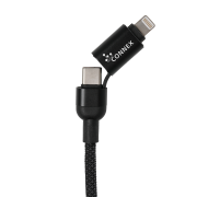 Branded NOVA 100W 4-in-1 Fast Charge Cable in Black from Total Merchandise