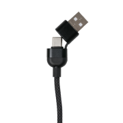 Logo branded NOVA 100W 4-in-1 Fast Charge Cable in Black from Total Merchandise