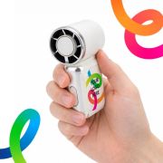 Lifestyle image of the Mini Cooling Ice Fan from Total Merchandise