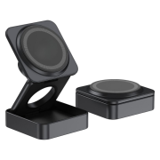 Custom Branded Noir-Z Pro 3 in 1 Folding Wireless Charger in Black from Total Merchandise