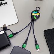 Lifestyle image of the Light Speed Mini ECO Charging Cable with a design from Total Merchandise
