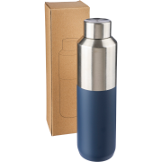 The packaging on the 600nl Double Walled Water Bottle from Total Merchandise