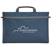 Promotional Milo Conference Folder in Blue printed with your company logo from Total Merchandise
