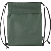 Customisable rPET Polyester Drawstring Backpack in Green printed with your company logo