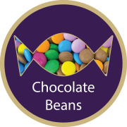 Screw Top Sweet Pots filled with Chocolate Beans
