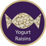 Screw Top Sweet Pots filled with Yogurt Raisins