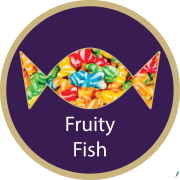 Screw Top Sweet Pots Filled with Fruity Fish