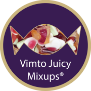 Screw Top Sweet Pots filled with Vimto Juicy Mixups