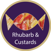Large Screw Top Sweet Pots filled with Rhubarb & Custards
