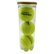 Custom Branded Set of 3 Padel Balls in Clear/Yellow printed with your logo from Total Merchandise
