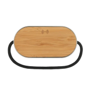 Printed Guetta Wireless Charging Speaker in Dark Grey branded with your logo from Total Merchandise