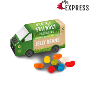 Promotional Total Express Jolly Bean Eco Van Box in White with a design from Total Merchandise