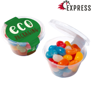 Branded Total Express Maxi Jolly Bean Eco Pots with a design from Total Merchandise